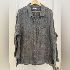 J. Jill Heather Gray Linen Tunic